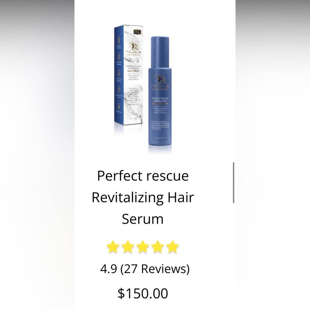 MRPs $150 Royale USA Perfect rescue Revitalizing Hair Serum - Picture 3 of 11